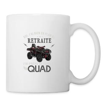 quad plan de retraite cadeau humour moto quad - Mug blanc - blanc - Droite