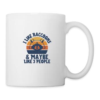 Waschbär - Tasse - Weiß - Rechts