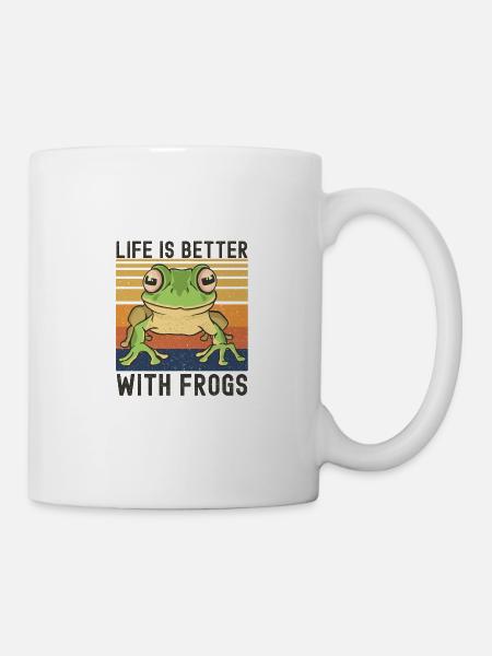 Frosch - Tasse - Weiß