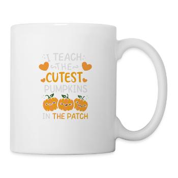 J’enseigne la citation la plus douce et drôle citrouille kol - Mug blanc - blanc - Droite