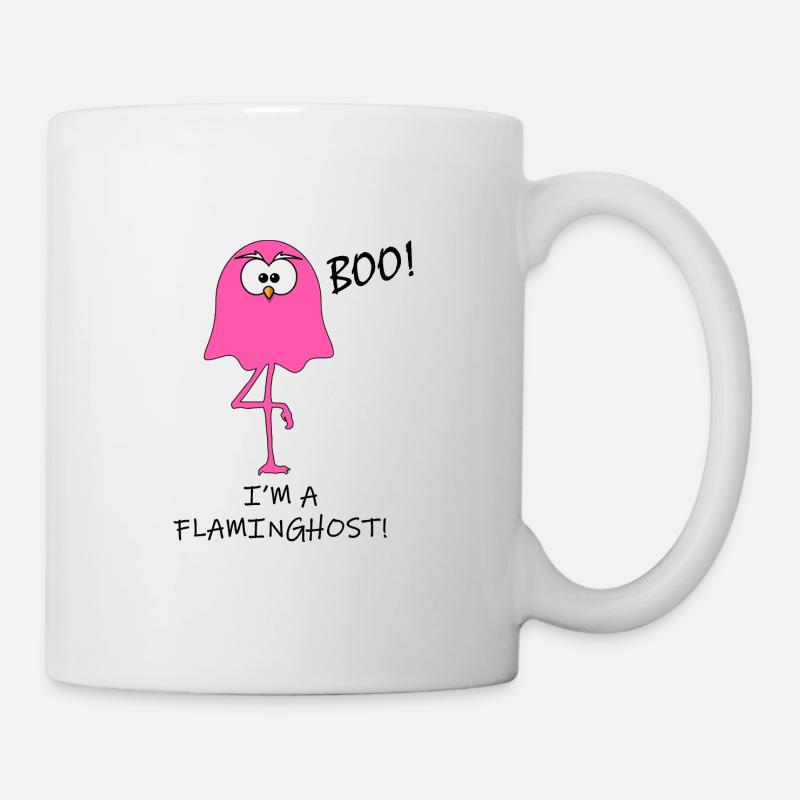 Flamingo Halloween Flaminghost - Tasse - Weiß