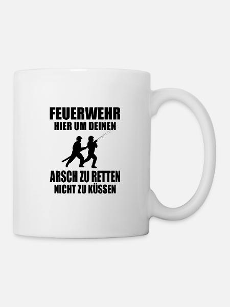 Feuerwehr - Tasse - Weiß