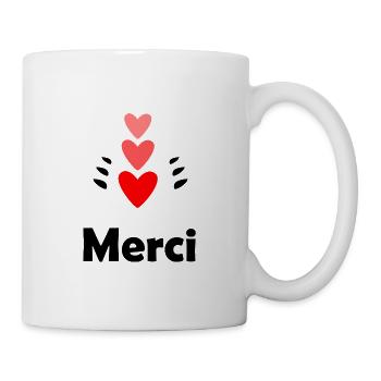 MERCI. MAÎTRESSE. MAÎTRE. MERCI MAÎTRESSE - Mug blanc - blanc - Droite