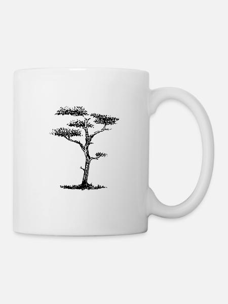 Sandkiefer scribble - Tasse - Weiß
