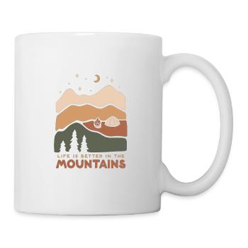 La vie est meilleure à la montagne - Mug blanc - blanc - Droite