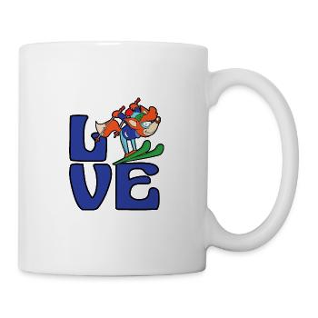 Fox skieur ski sport d'hiver neige - Mug blanc - blanc - Droite
