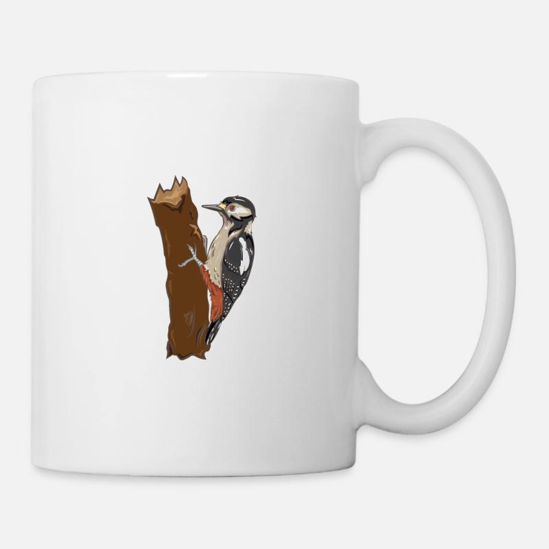 Specht Baum Vögel Vogel Tier Tier Geschenk - Tasse - Weiß