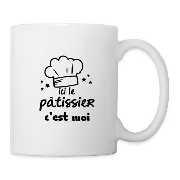 le pâtissier sans moustache - Mug blanc - blanc - Droite