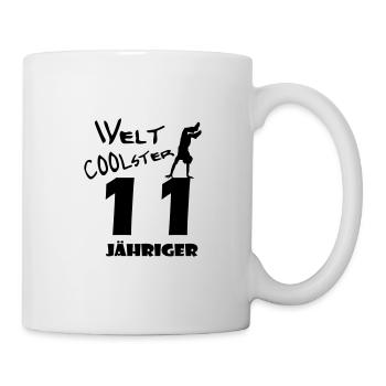 D00315 Welt coolster 11 jähriger - Tasse - Weiß - Rechts