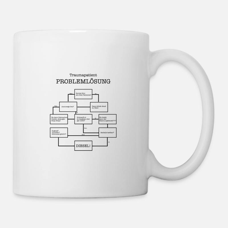 Rettungsdienst Problemlösung Spruch Geschenk - Tasse - Weiß