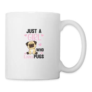 Une seule fille Les pugs adorent les bouffons - Mug blanc - blanc - Droite