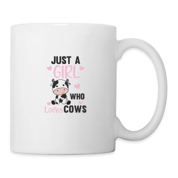 Just a girl who loves cows cute cow animal - Mug - white - Right