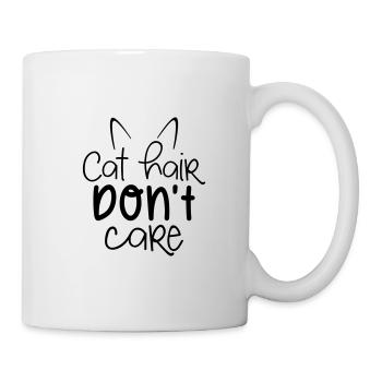 KATZENHAARE SIND EGAL KATZE MIAU WITZ SPRUCH MOTIV - Tasse - Weiß - Rechts