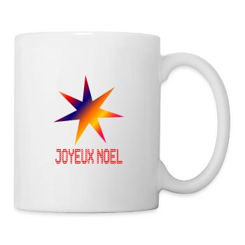 ETOILE. NOËL. JOYEUX NOËL. MERRY CHRISTMAS - Mug blanc - blanc - Droite