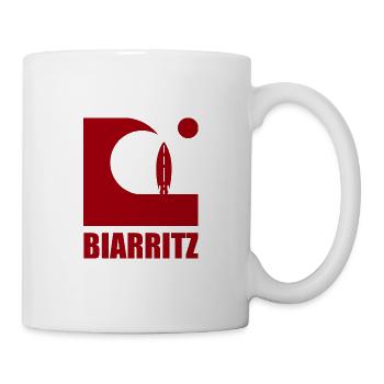 Biarritz Wave Surfbrett Sonne - Tasse - Weiß - Rechts