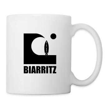 Biarritz Wave Surfbrett Sonne - Tasse - Weiß - Rechts