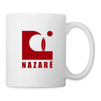 Nazaré Vague Planche de surf Portugal - Mug blanc - blanc - Droite