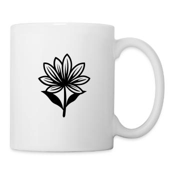 Fleur - Mug blanc - blanc - Droite