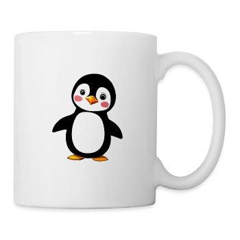 Pinguin - Tasse - Weiß - Rechts