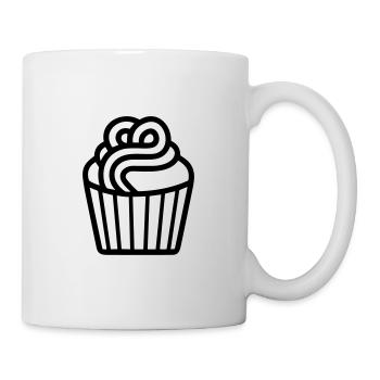 Muffin - Tasse - Weiß - Rechts