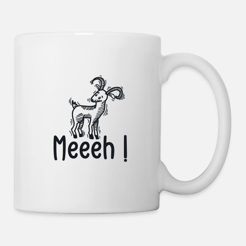 Ziege Meh Ziege Steinbock Meh Meh - Tasse - Weiß