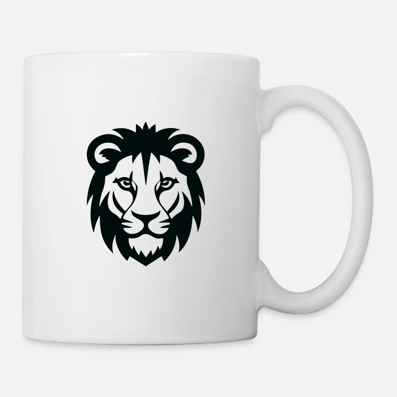 Löwenkopf - Tasse - Weiß