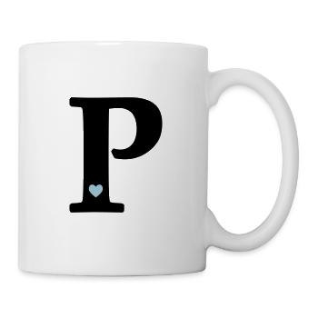 Lettre P Lettre initiale - Mug blanc - blanc - Droite