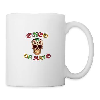 Celebrate Cinco De Mayo With Vibrant Skull - Tasse - Weiß - Rechts