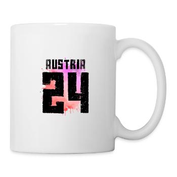 Maillot Austria 24 2024 Autriche colorée - Mug blanc - blanc - Droite