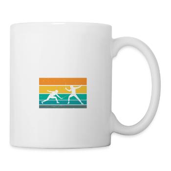 Drôle Escrime Athlète Entraîneur Sports De Combat Épée - Mug blanc - blanc - Droite