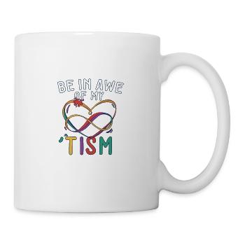 Support Autism Awareness Month Puzzle Be In Awe - Mug - white - Right