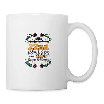 À l’occasion de mon 22e anniversaire religieux - Mug blanc - blanc - Droite