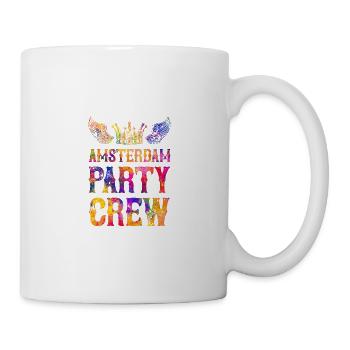 Amsterdam Party Crew Spruch - Tasse - Weiß - Rechts