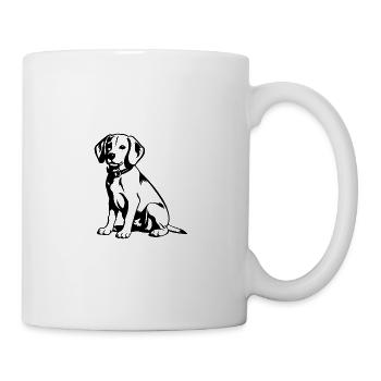 Beagle Hund - Tasse - Weiß - Rechts