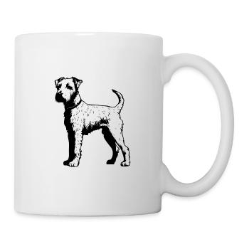 Airedale Terrier Hund - Tasse - Weiß - Rechts