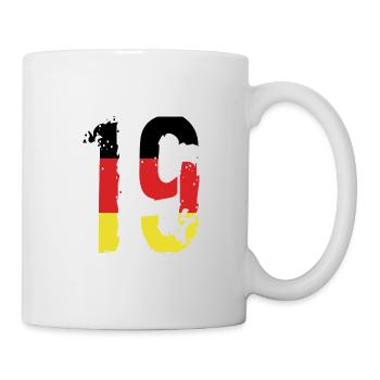 19 Zahl Deutschland Trikot - Tasse - Weiß - Rechts