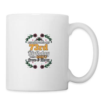 À l’occasion de mon 73e anniversaire religieux - Mug blanc - blanc - Droite