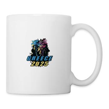 Grèce 2025 Vacances Palmiers Colorés - Mug blanc - blanc - Droite