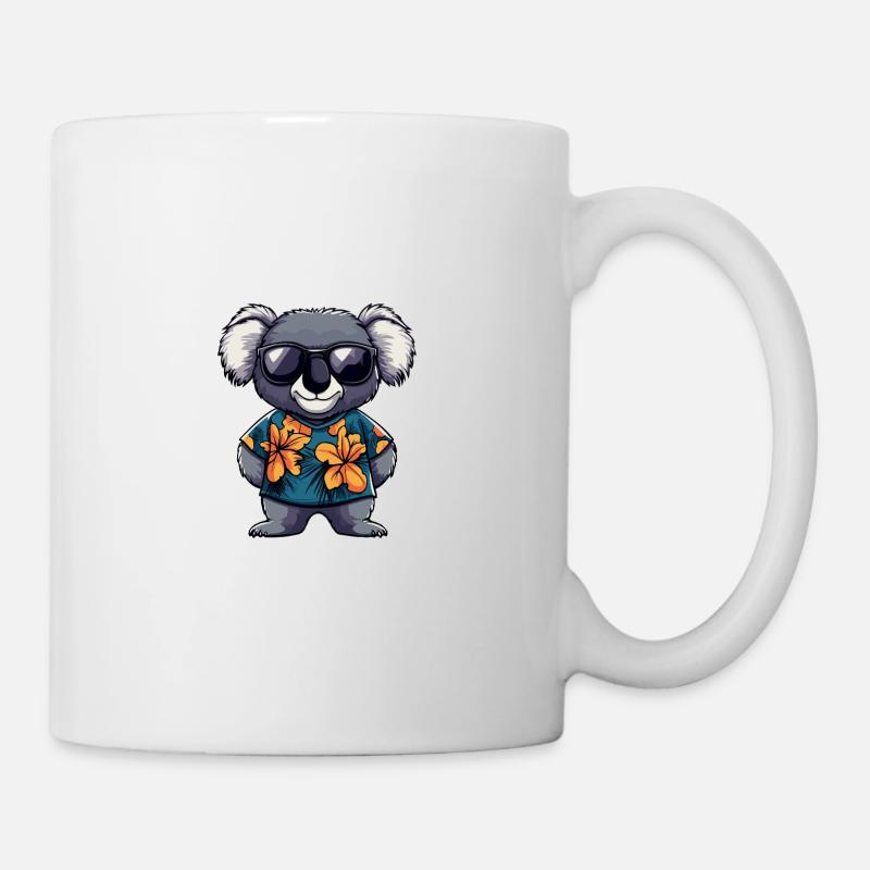 Vacances de bande dessinée Koala - Mug blanc - blanc
