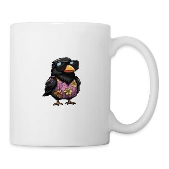 Raven Crow Bande dessinée Vacances - Mug blanc - blanc - Droite