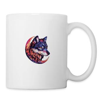Wolf Mond - Tasse - Weiß - Rechts