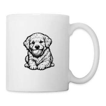 Puppy Portrait Inkline - Mug - white - Right