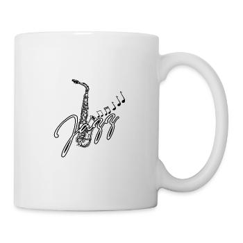Jazz Saxophon Musik Music Melodie - Tasse - Weiß - Rechts