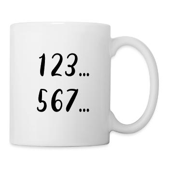 123 ... 567 ... Salsa Cubana Design. Dance Design. - Mug - white - Right