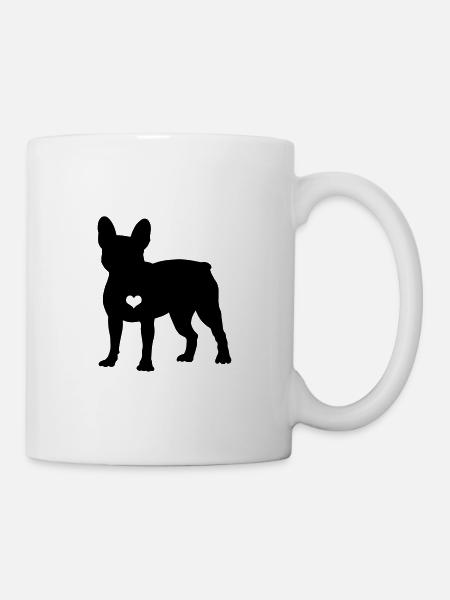 Regalo de perro Frenchie Bulldog francés - Kop/krus - hvid