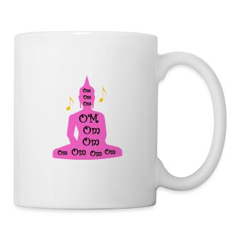 Om Mantra Meditation pink - Tasse - Weiß - Rechts