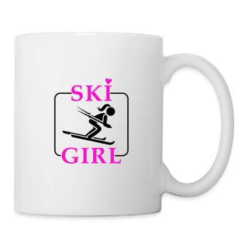 Ski Girl Skiing Mädchen - Tasse - Weiß - Rechts