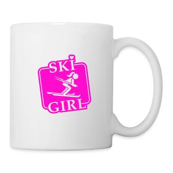 Ski Girl Skiing Mädchen - Tasse - Weiß - Rechts