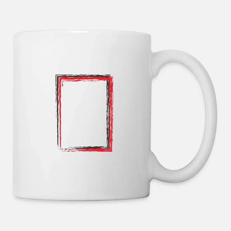 Rahmen Viereck - Tasse - Weiß