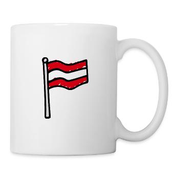 Drapeau de l’Autriche - Mug blanc - blanc - Droite
